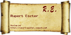 Rupert Eszter névjegykártya